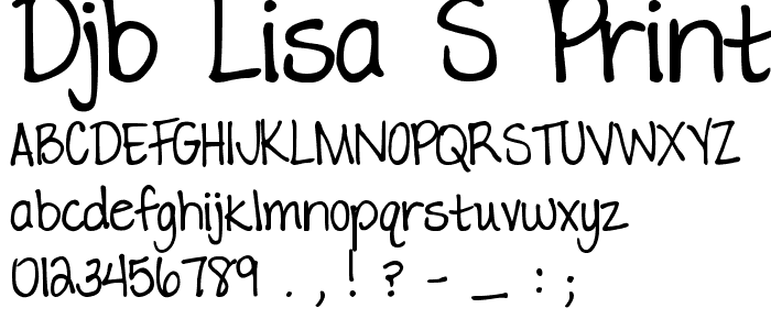 DJB LISA S print font
